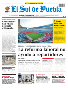Cover of El Sol de Puebla