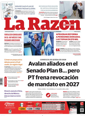 Cover of La Razon de Mexico