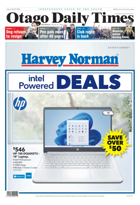 Cover of Otago Daily Times