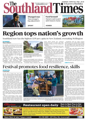 Cover of The Southland Times