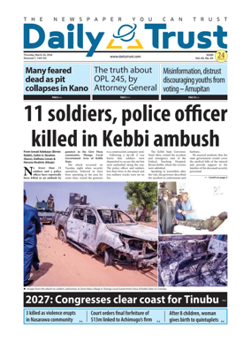Cover of Daily Trust