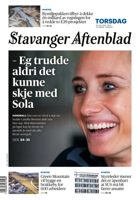 Cover of Stavanger Aftenblad