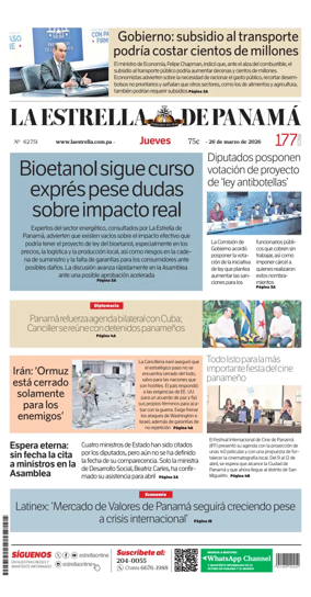 Cover of La Estrella de Panama