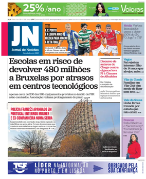 Cover of Jornal de Noticias
