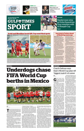 Cover of Gulf Times Sport