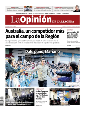 Cover of La Opinion de Murcia (Cartagena)