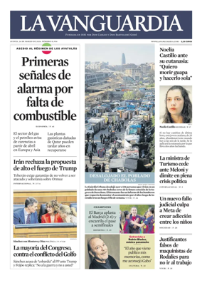 Cover of La Vanguardia