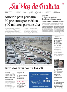 Cover of La Voz de Galicia (A Coruna)