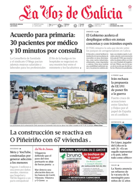 Cover of La Voz de Galicia (Arousa)