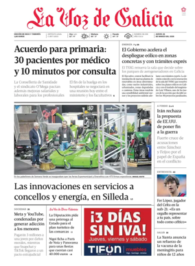 Cover of La Voz de Galicia (Deza)