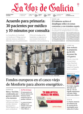 Cover of La Voz de Galicia (Monforte)