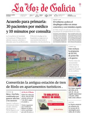 Cover of La Voz de Galicia (Viveiro)