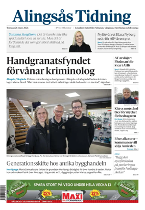 Cover of Alingsas Tidning