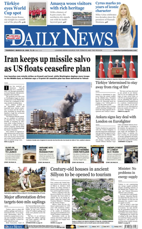 Cover of Hurriyet Daily News & Economic Review