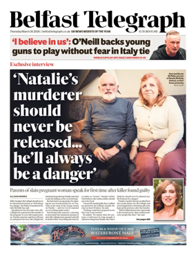 Cover of Belfast Telegraph
