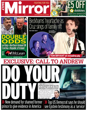 Cover of Daily Mirror (Northern Ireland)