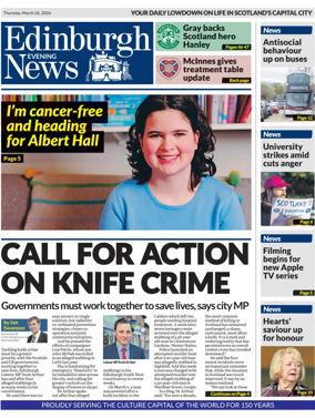 Cover of Edinburgh Evening News