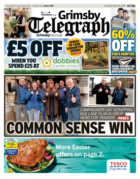 Cover of Grimsby Telegraph