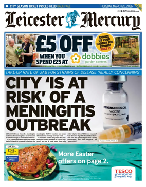 Cover of Leicester Mercury