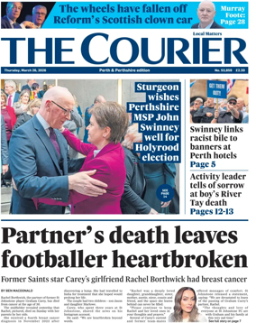 Cover of The Courier & Advertiser (Perth and Perthshire Edition)