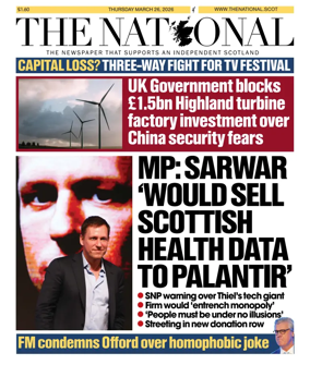 Cover of The National (Scotland)