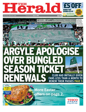 Cover of The Plymouth Herald