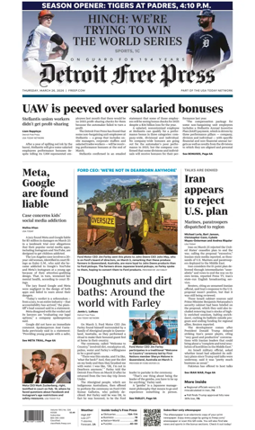 Cover of Detroit Free Press