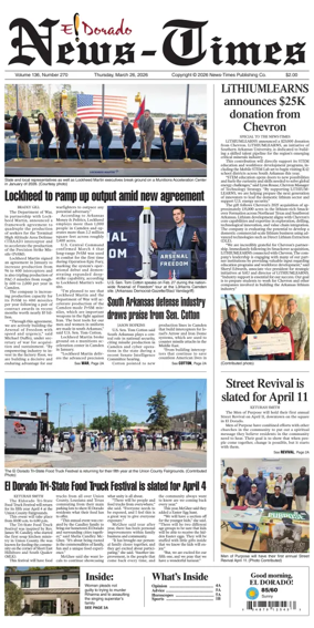 Cover of El Dorado News-Times (VCID - Camden News)