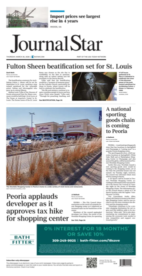 Cover of Journal Star (Peoria)