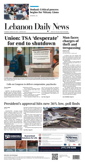 Cover of Lebanon Daily News