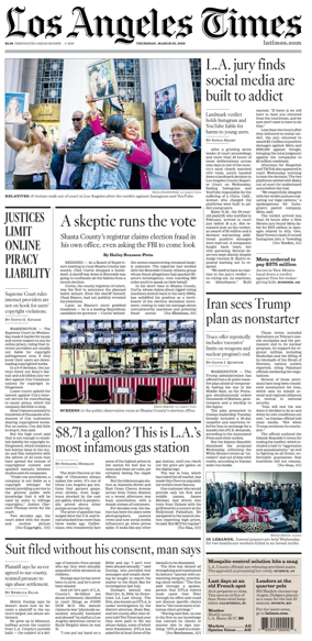 Cover of Los Angeles Times
