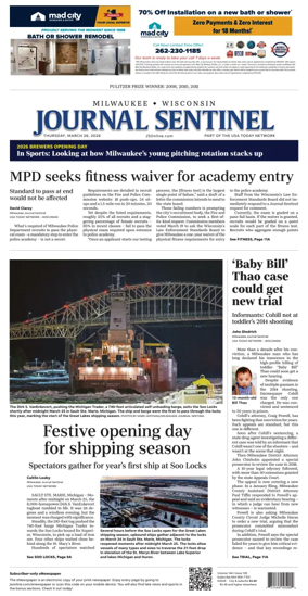 Cover of Milwaukee Journal Sentinel