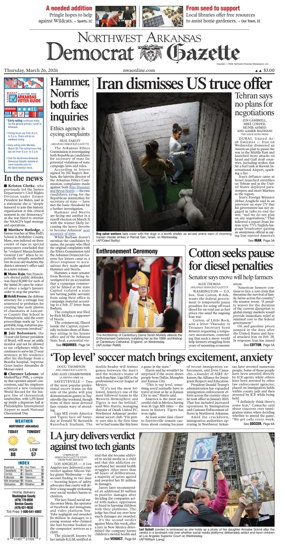 Cover of Northwest Arkansas Democrat-Gazette