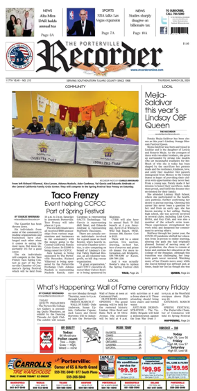 Cover of Porterville Recorder