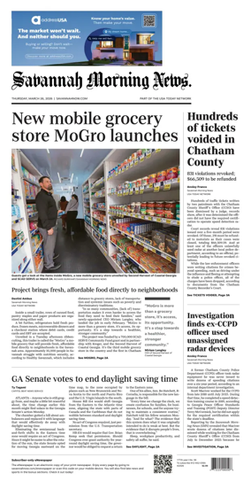 Cover of Savannah Morning News