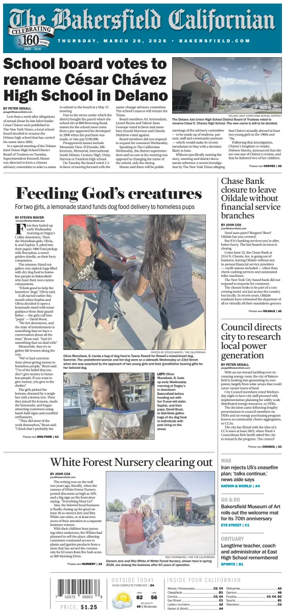 Cover of The Bakersfield Californian