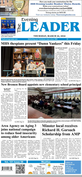 Cover of The Evening Leader