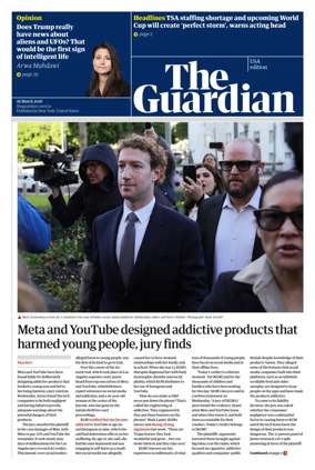 Cover of The Guardian (USA)