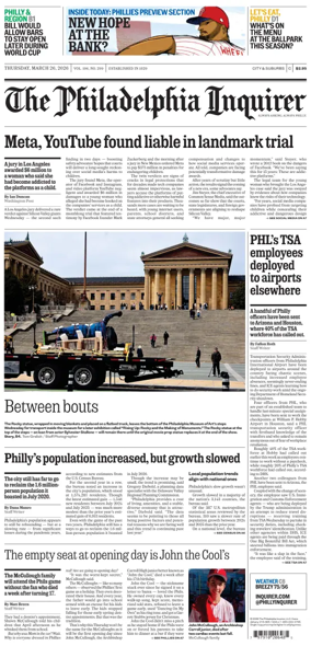 Cover of The Philadelphia Inquirer