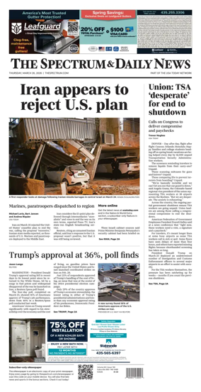 Cover of The Spectrum & Daily News