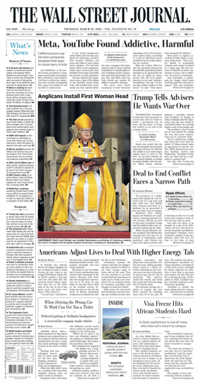 Cover of The Wall Street Journal