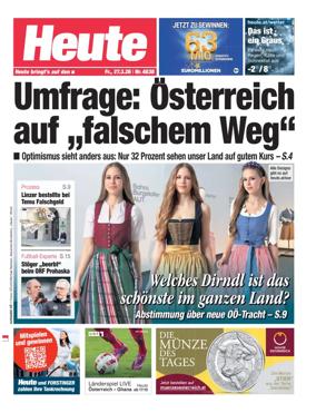 Cover of Heute - Oberosterreich Ausgabe