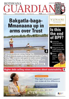Cover of Botswana Guardian