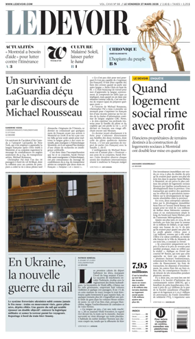 Cover of Le Devoir