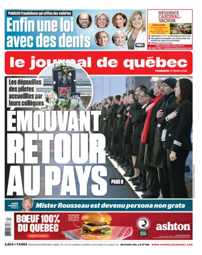Cover of Le Journal de Quebec
