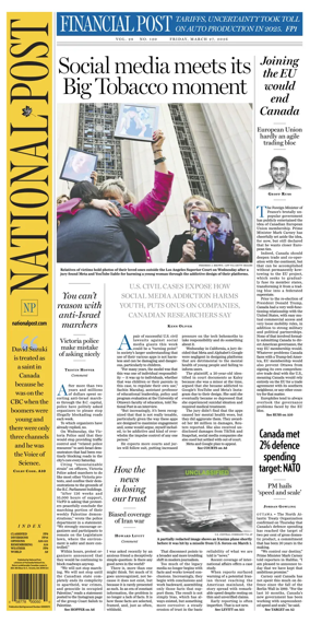 Cover of National Post - (Latest Edition)