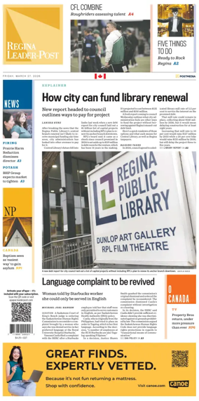 Cover of Regina Leader-Post