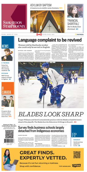 Cover of Saskatoon StarPhoenix
