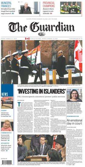 Cover of The Guardian (Charlottetown)