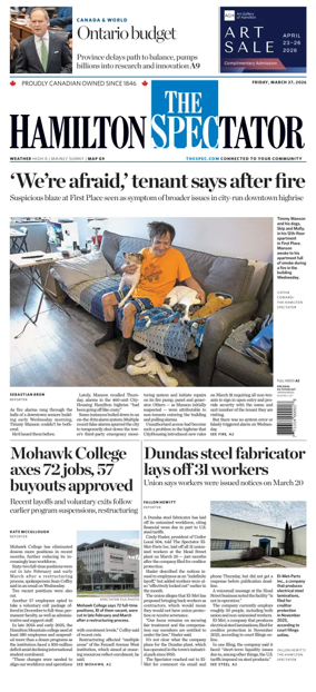 Cover of The Hamilton Spectator